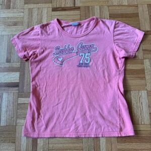 y2k vintage forrest gump baby tee new york city in coral